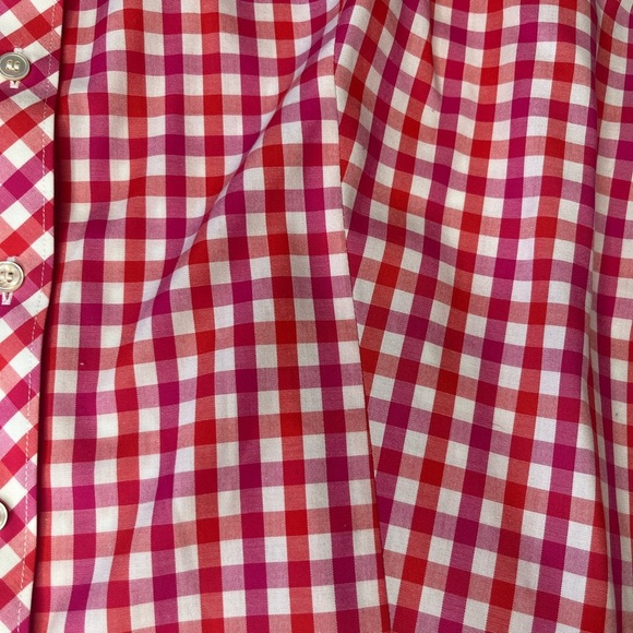 Talbots No-Iron Scalloped Edge Gingham Sleeveless Blouse Size 10 - Picture 4 of 7